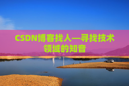 CSDN博客找人—寻找技术领域的知音